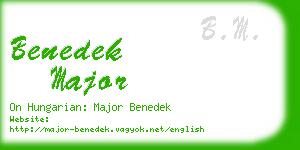 benedek major business card